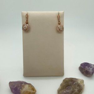 10K Rose Gold .55 CT Diamond Earrings